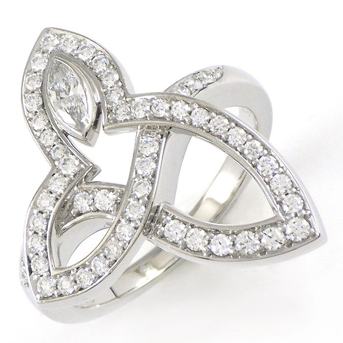 HARRY WINSTON Lily Cluster Ring with Marquise and Round Diamonds