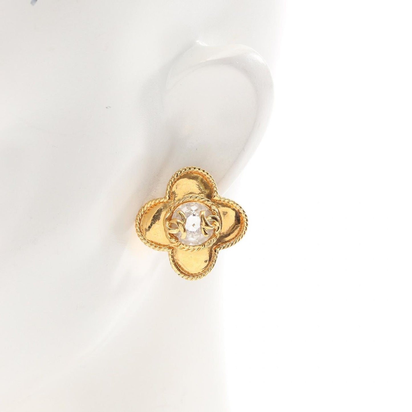 CHANEL Coco Mark Gold Earrings - Exquisite Luxury Accessory