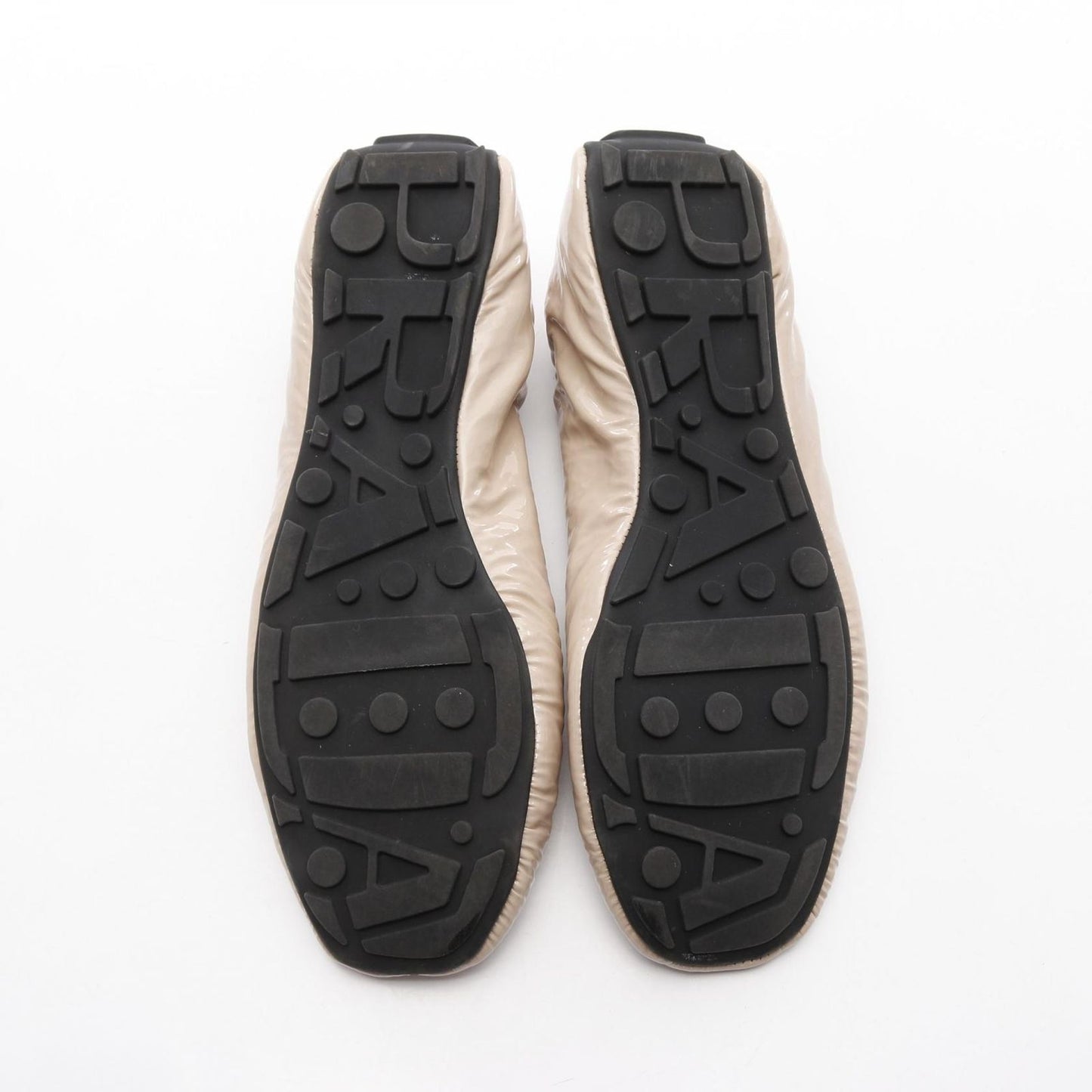 PRADA Pink Patent Leather Ballerina Flats - Size 37.5