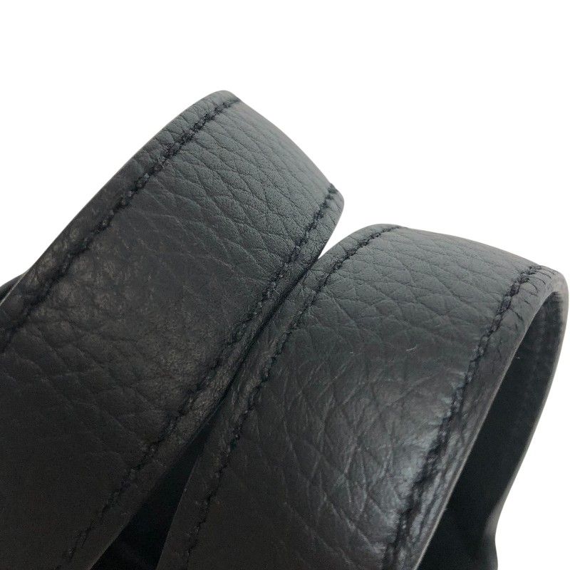 HERMES Picotin Lock PM Black Togo Leather Handbag with Silver Hardware