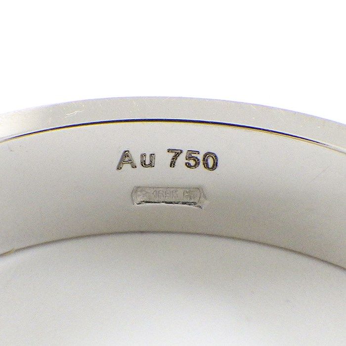 GUCCI Interlocking G Slim Ring in K18 White Gold - Size 16