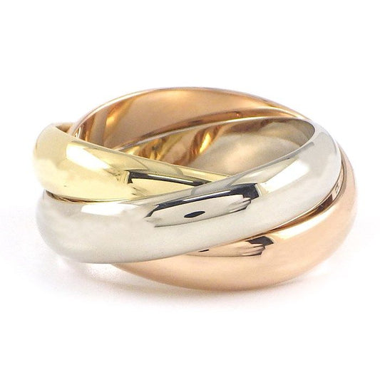 Cartier Trinity Ring in K18 Three Colors - Size 7.5