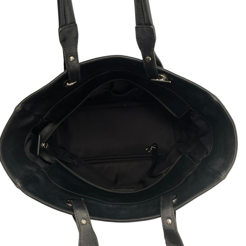 CHANEL Paris Biarritz Tote MM A34209 - Black with Silver Hardware