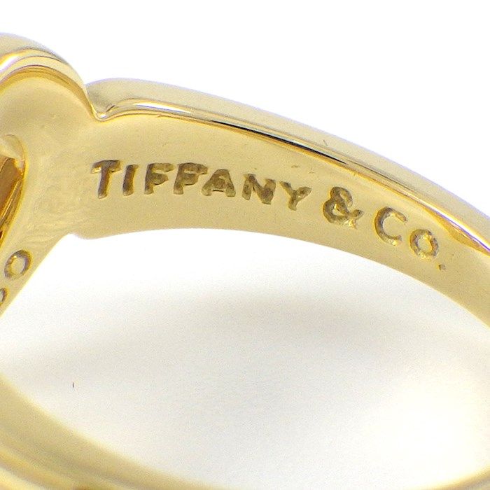 Tiffany & Co. Heart with Bow Ring in 18K Yellow Gold - Size 10