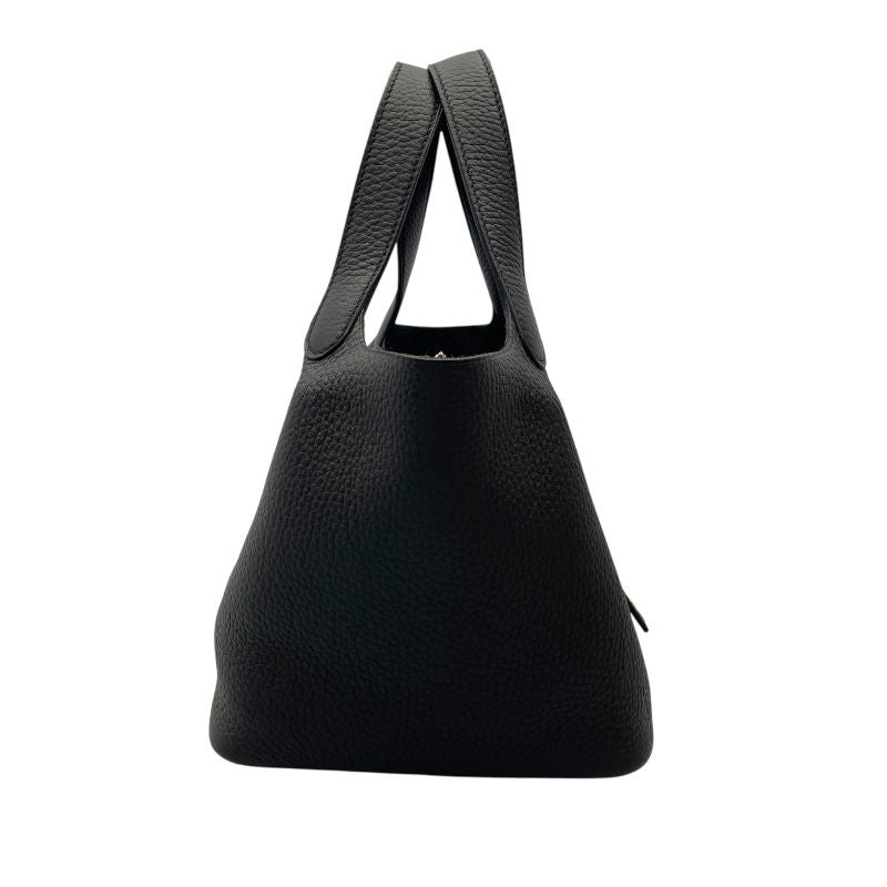 HERMES Picotin Lock PM Black with Gold Hardware - Unused Display Piece