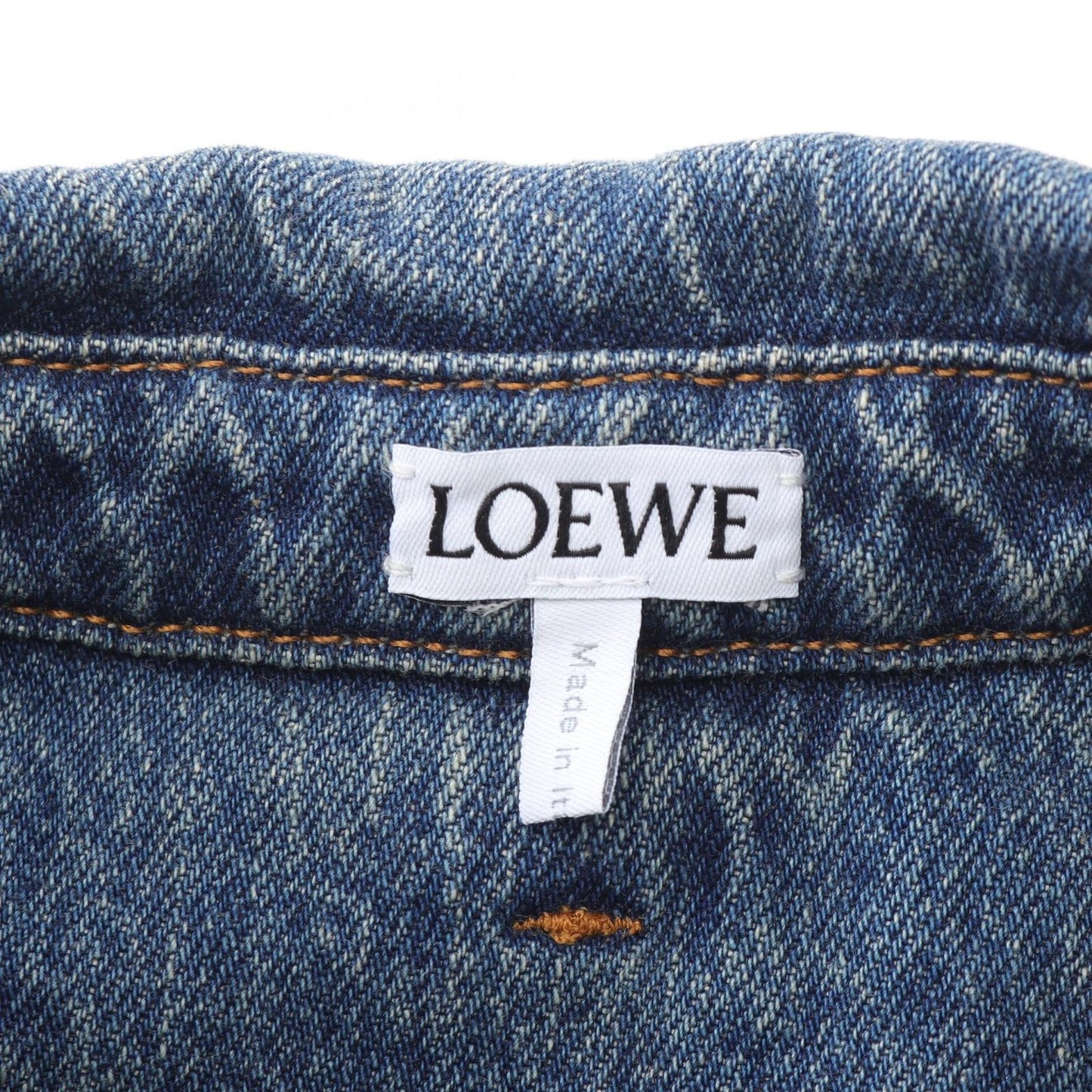 LOEWE Bow Shirt in Blue Cotton Denim - Exquisite Craftsmanship