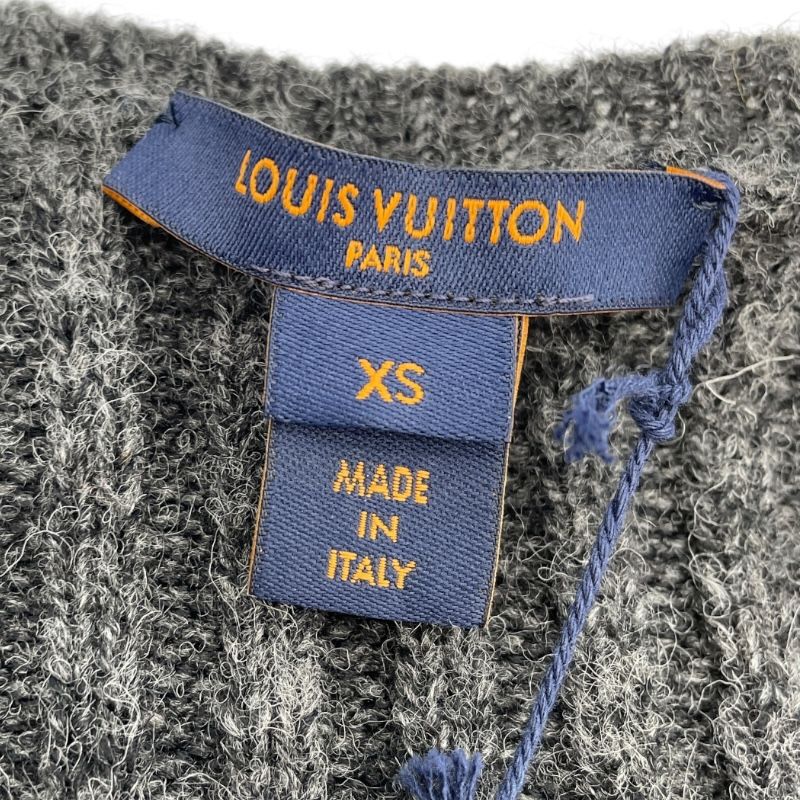 Louis Vuitton Black Wool Asymmetrical Sleeveless Knit Dress - XS