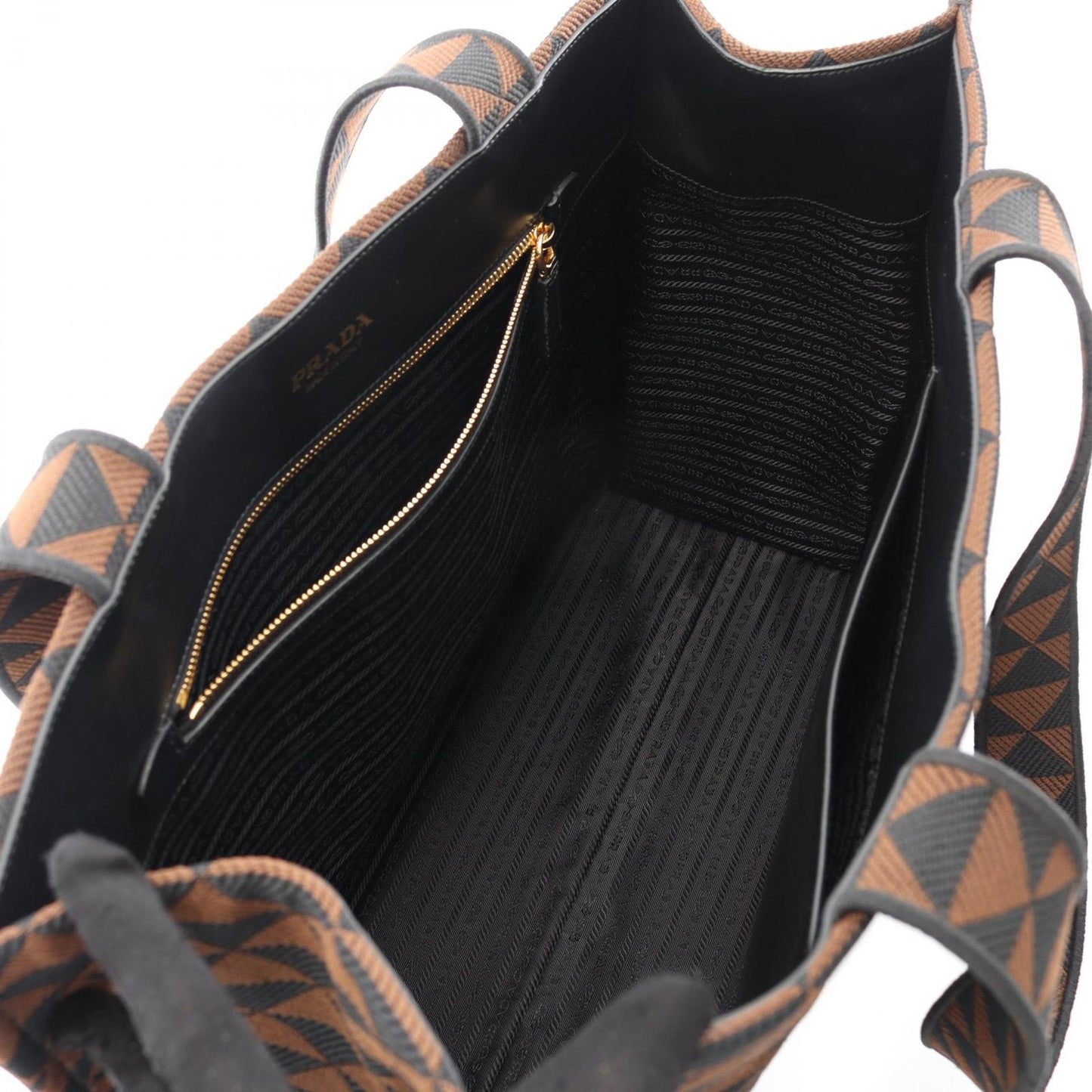 PRADA Dark Brown/Black Canvas Tote Bag - Unused Luxury