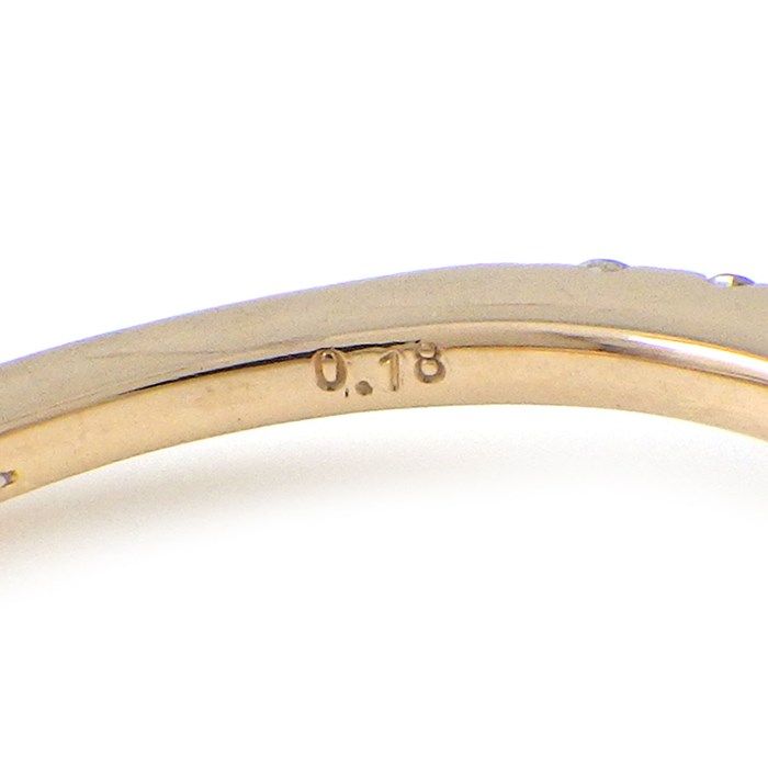 Ponte Vecchio Heart Half-Circle Pink Gold Diamond Pinky Ring