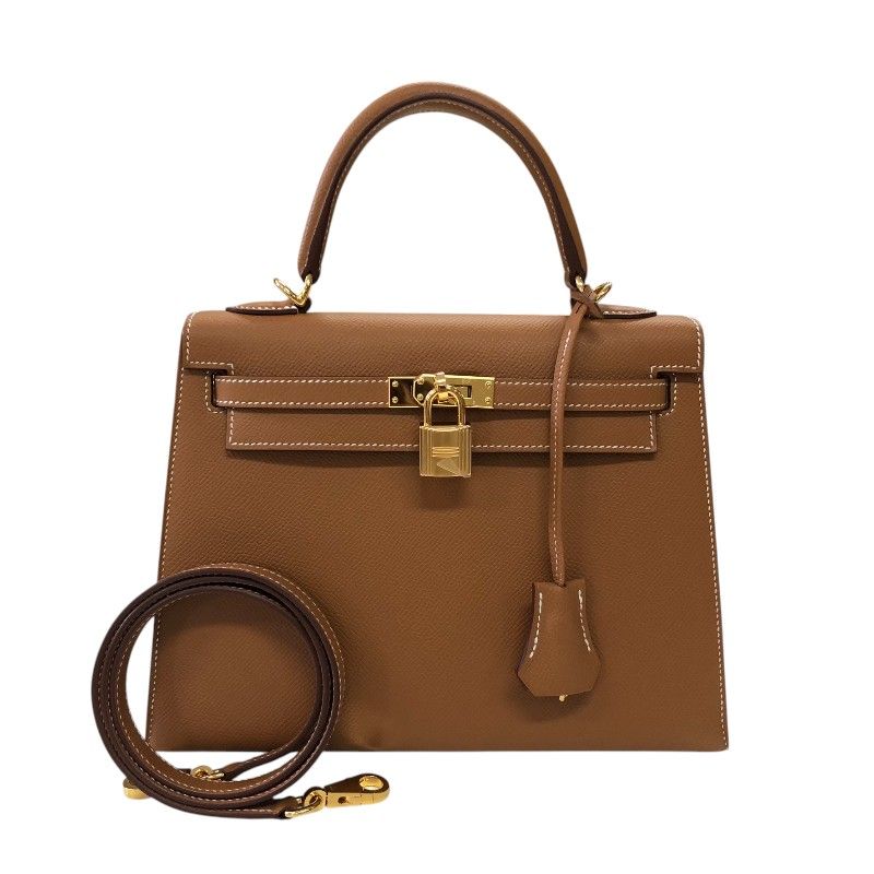 HERMES Kelly 25 Gold Epsom Leather Handbag - Exquisite Craftsmanship