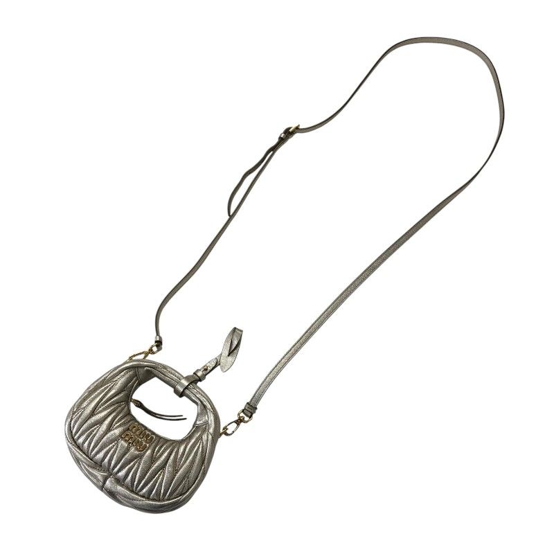 Miu Miu Wonder Matelassé Leather Hobo Bag - Gold