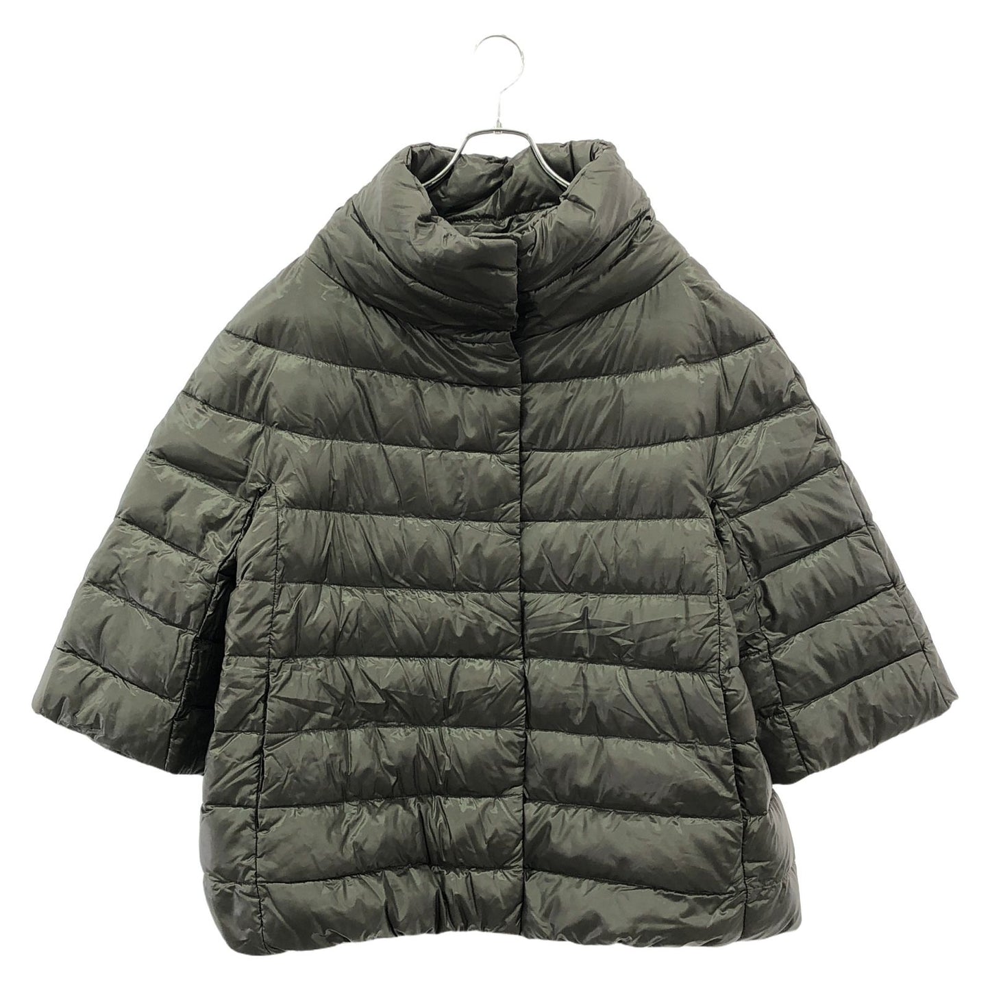 Herno AMINTA Down Cape Jacket in Gray - Exquisite Italian Craftsmanship