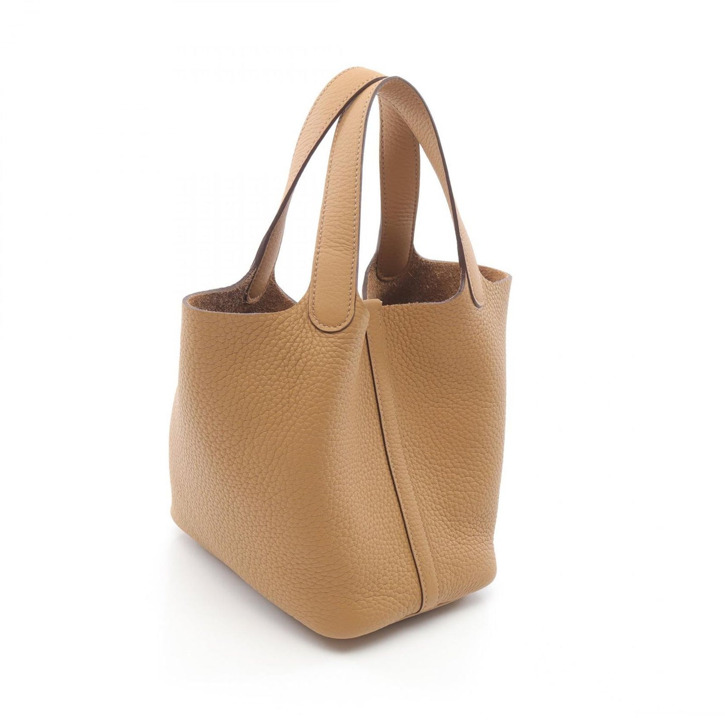 HERMES Picotin PM Handbag in Biscuit Leather - Exquisite Craftsmanship