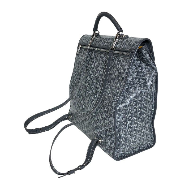 GOYARD Saint Leger Backpack in Gray with Silver Hardware