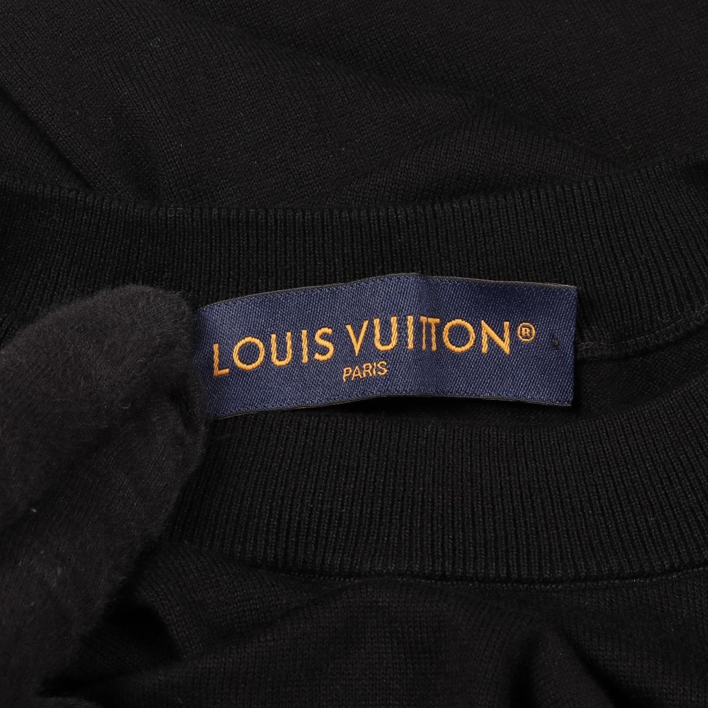 Louis Vuitton Logo Knit Sweater - Timeless Elegance in Black