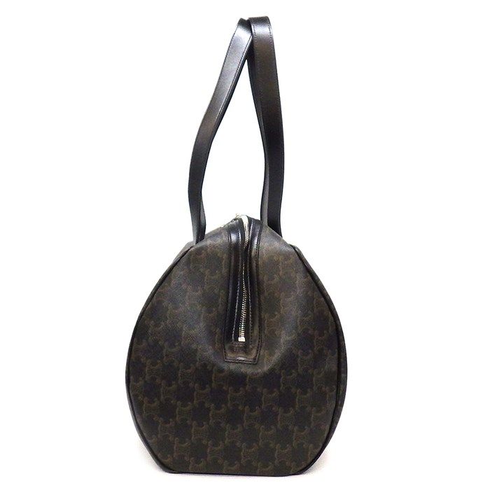 CELINE Black Trionf Canvas Duffle Bag - Timeless Elegance