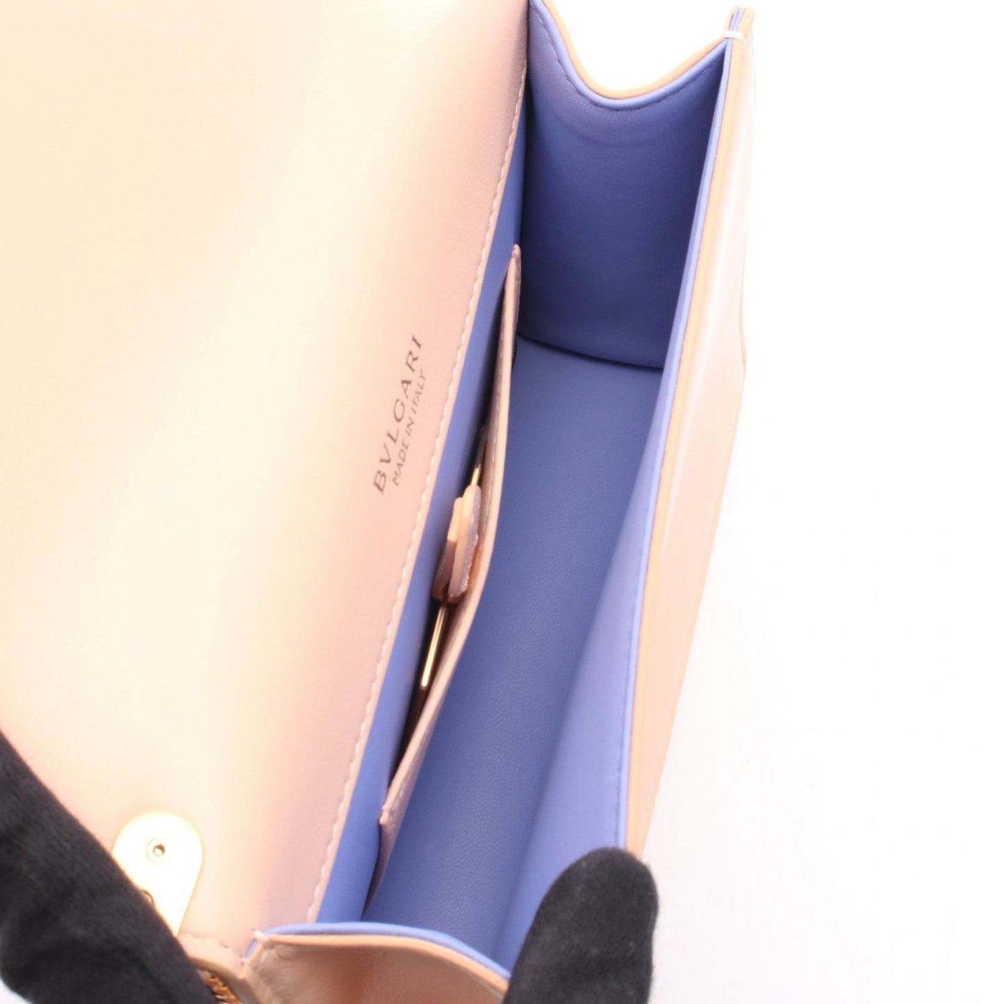 BVLGARI Serpenti Forever Coral Pink Leather Shoulder Bag