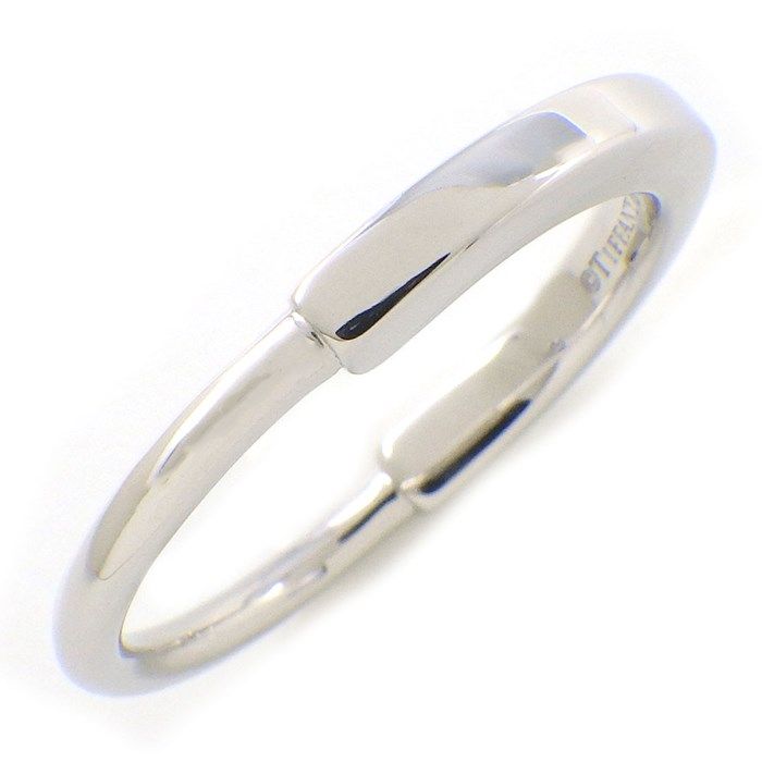 Tiffany & Co. Lock Ring in K18 White Gold - Size 14