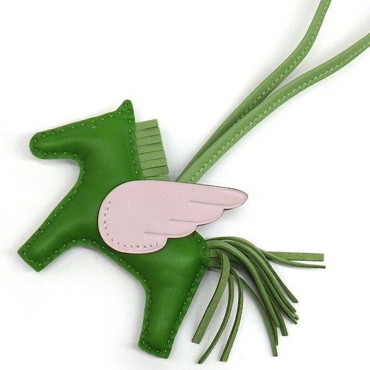 HERMES Rodeo Pegasus PM Bag Charm - 2024 Edition in Veil Yucca