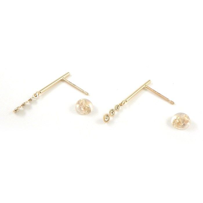 Elegant Diamond Drop Earrings in 10K Yellow Gold - 0.08ct Total