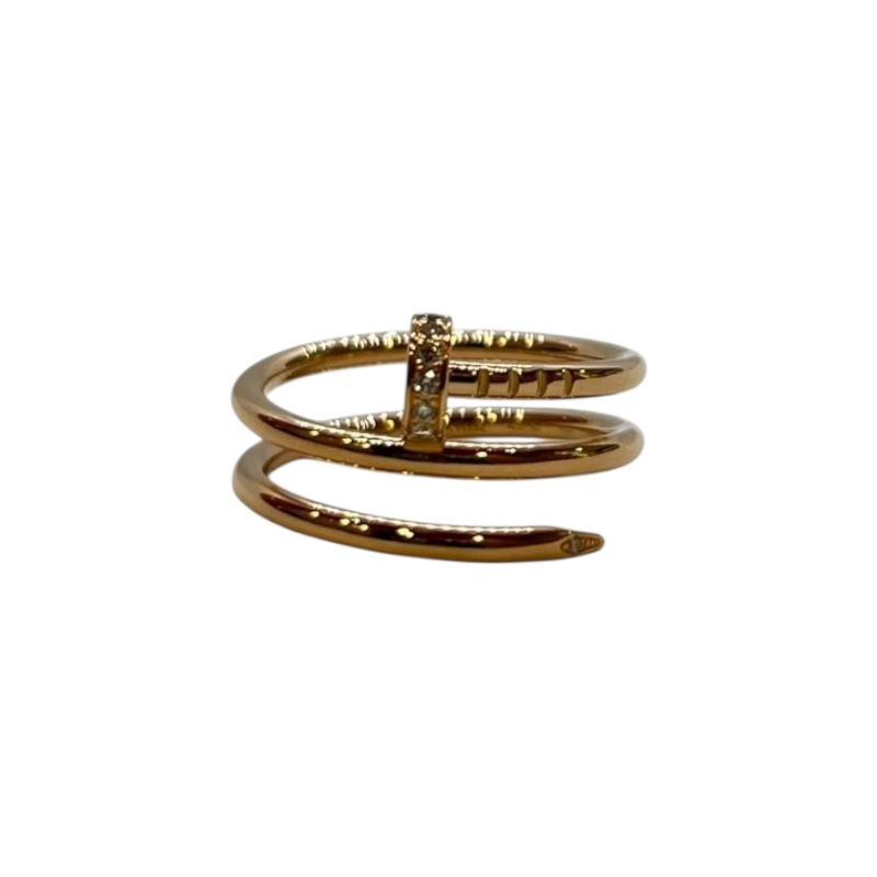 Cartier Juste un Clou Ring in 18K Pink Gold with Diamonds