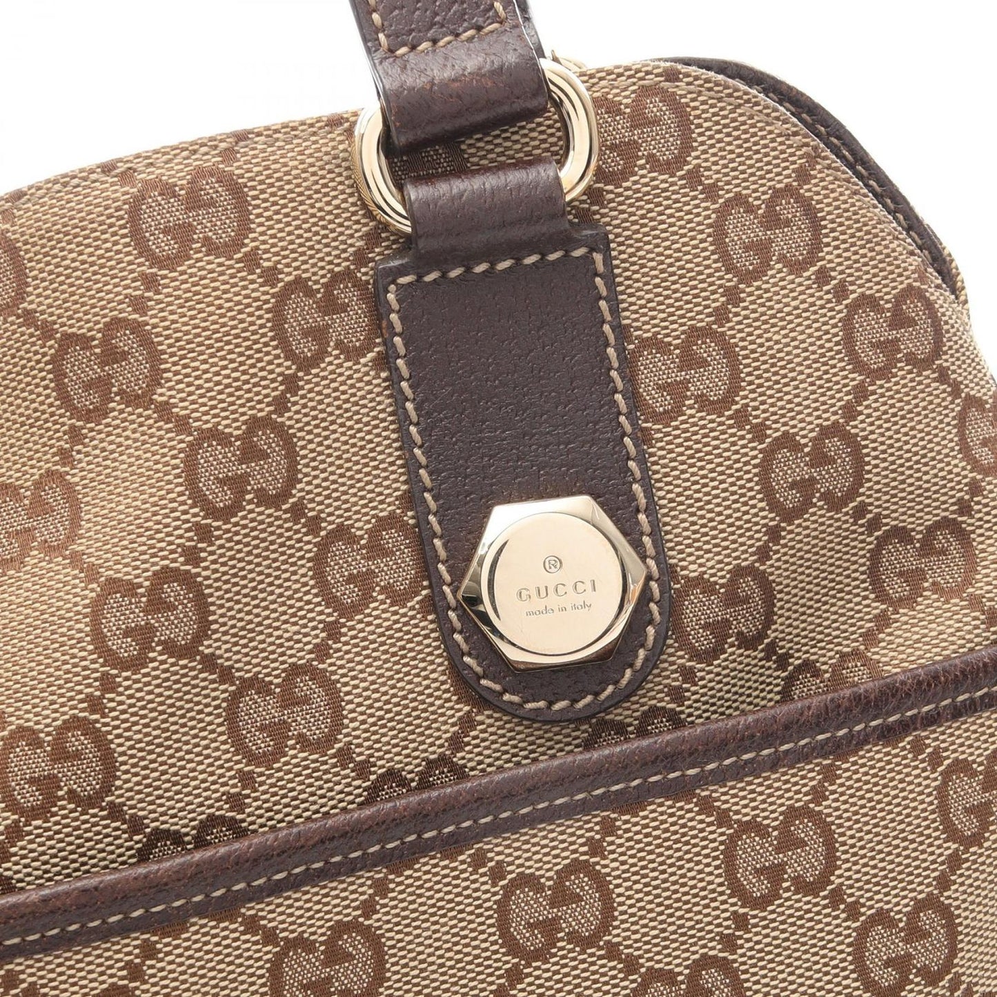 GUCCI GG Canvas Shoulder Bag - Timeless Elegance in Beige