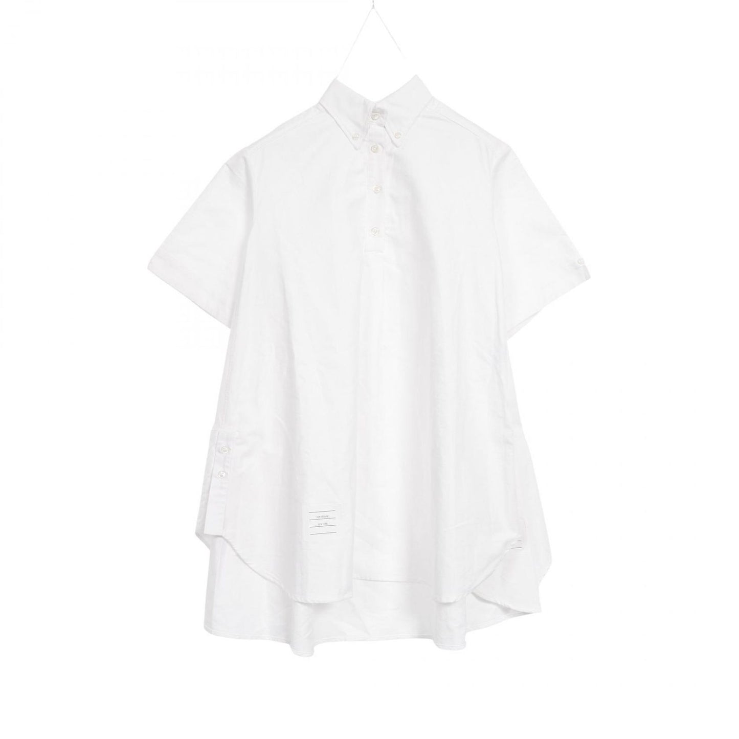 THOM BROWNE Oversized Oxford Shirt - Timeless Elegance in White