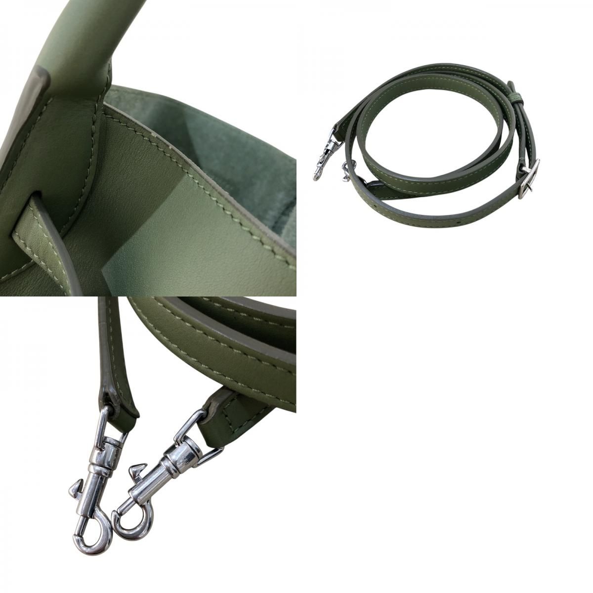 CELINE Big Bucket Bag 2WAY in Khaki with Silver Hardware