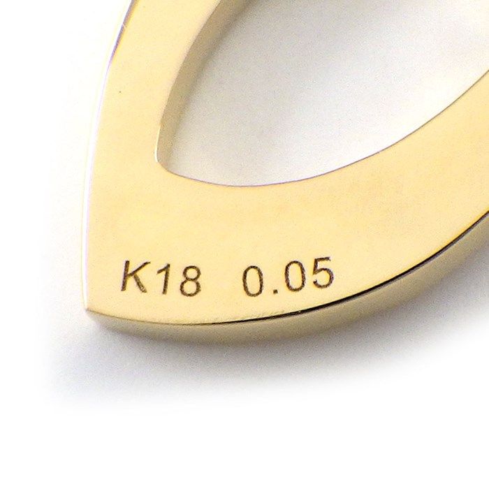 Exquisite Diamond Pendant in K18 Yellow Gold - Number 0 Motif