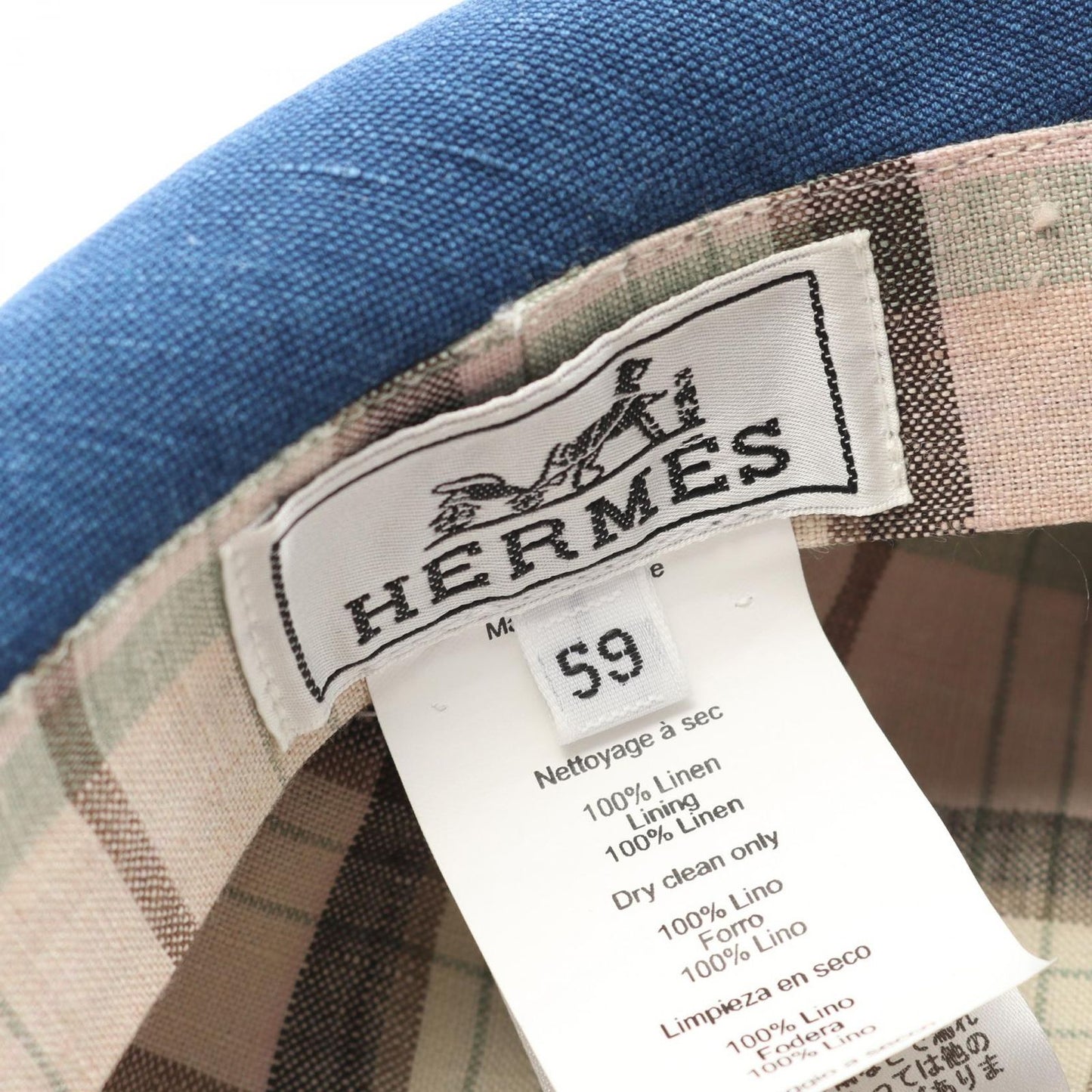 HERMES Denim Casquette Hat - Timeless Elegance in Blue