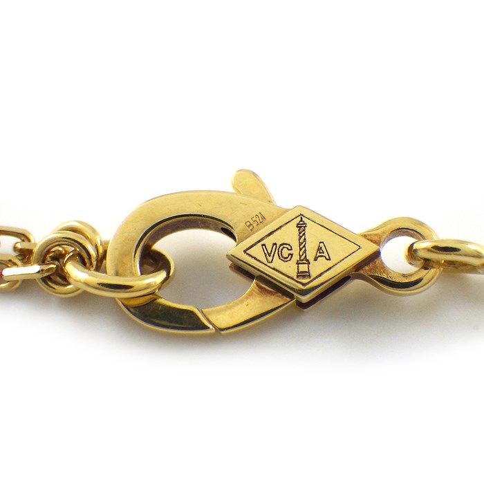 Van Cleef & Arpels Vintage Alhambra Necklace in Onyx & K18YG