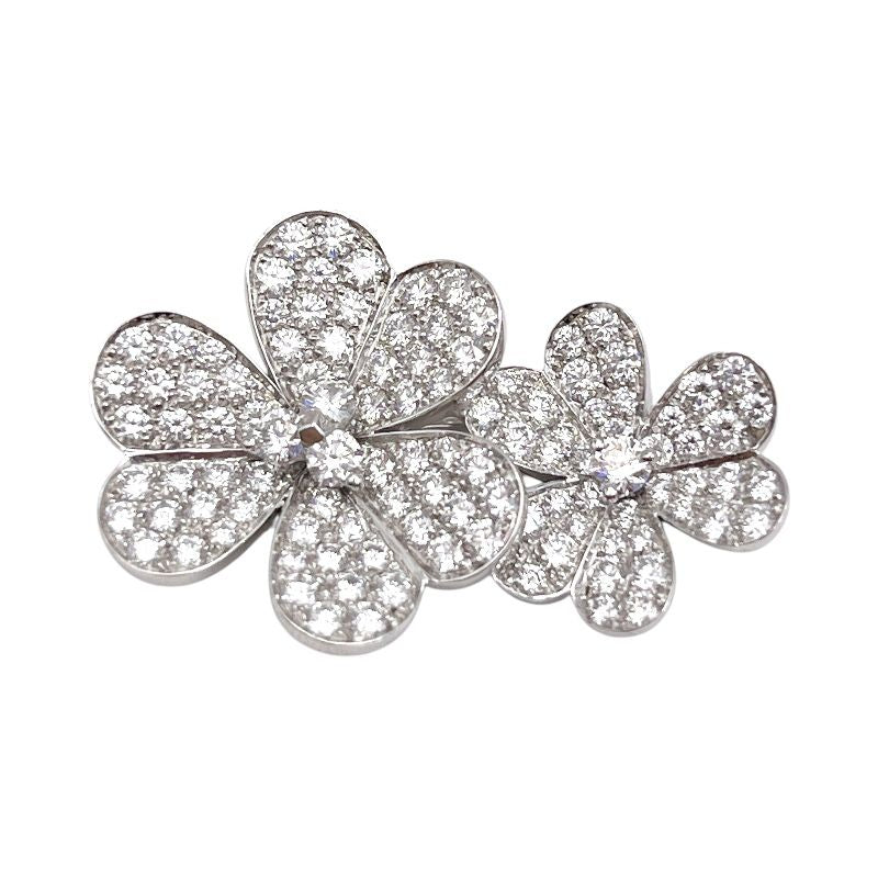 Van Cleef & Arpels Frivole Diamond Brooch in 18K White Gold