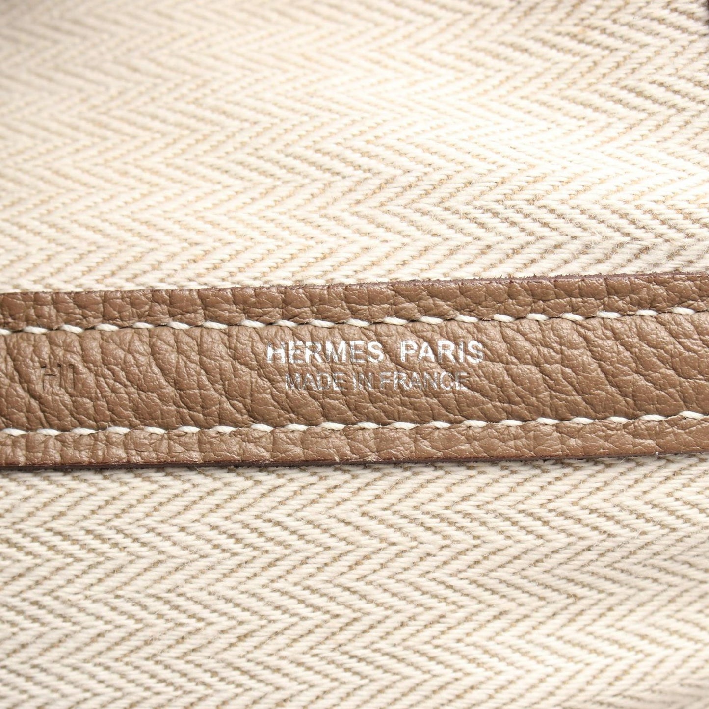 HERMES Garden Party PM Tote Bag in Etoupe Leather - Exquisite Craftsmanship