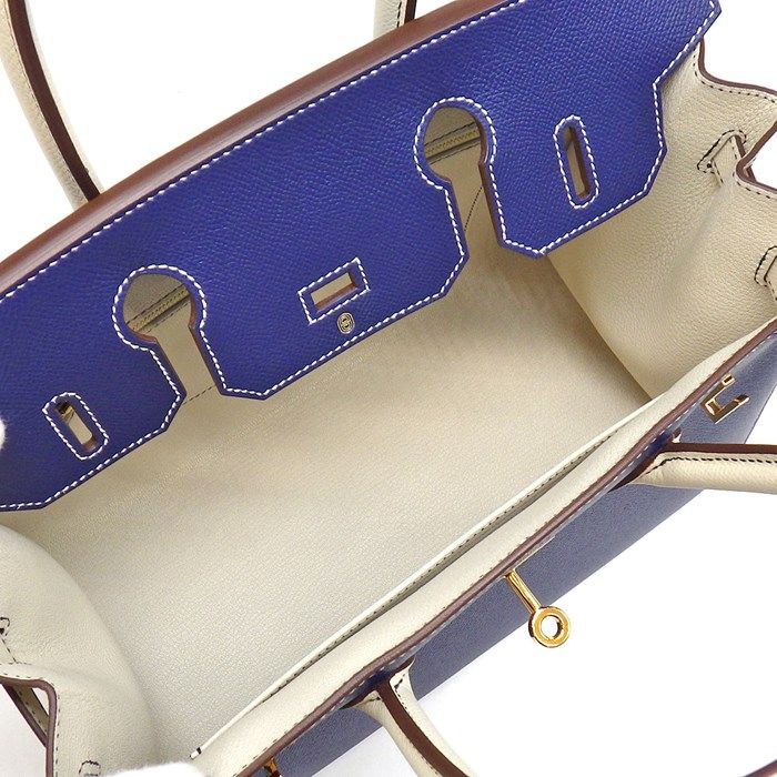 HERMES Birkin 30 Blue Saphir with Gold Hardware - 2021 Edition