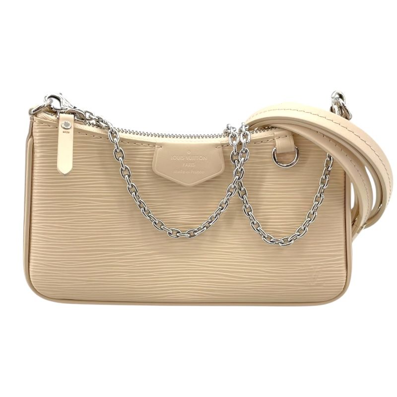 Louis Vuitton Easy Pouch M80479 White Epi Leather Shoulder Bag
