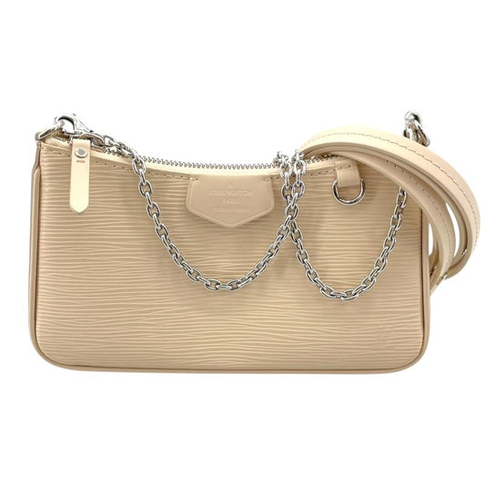 Louis Vuitton Easy Pouch M80479 White Epi Leather Shoulder Bag