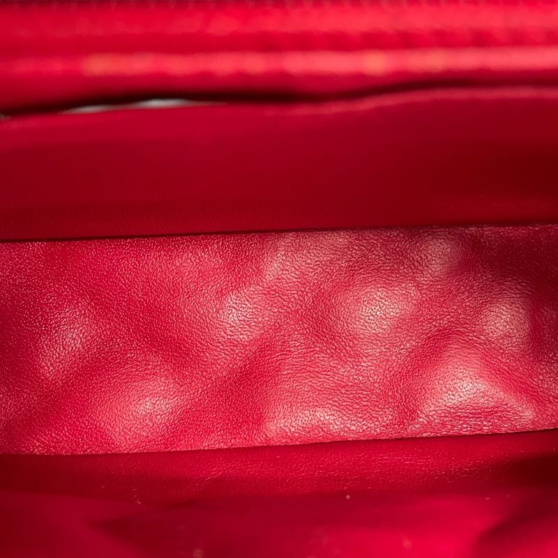 CHANEL Mini Matelassé 17 Red Caviar Skin Shoulder Bag