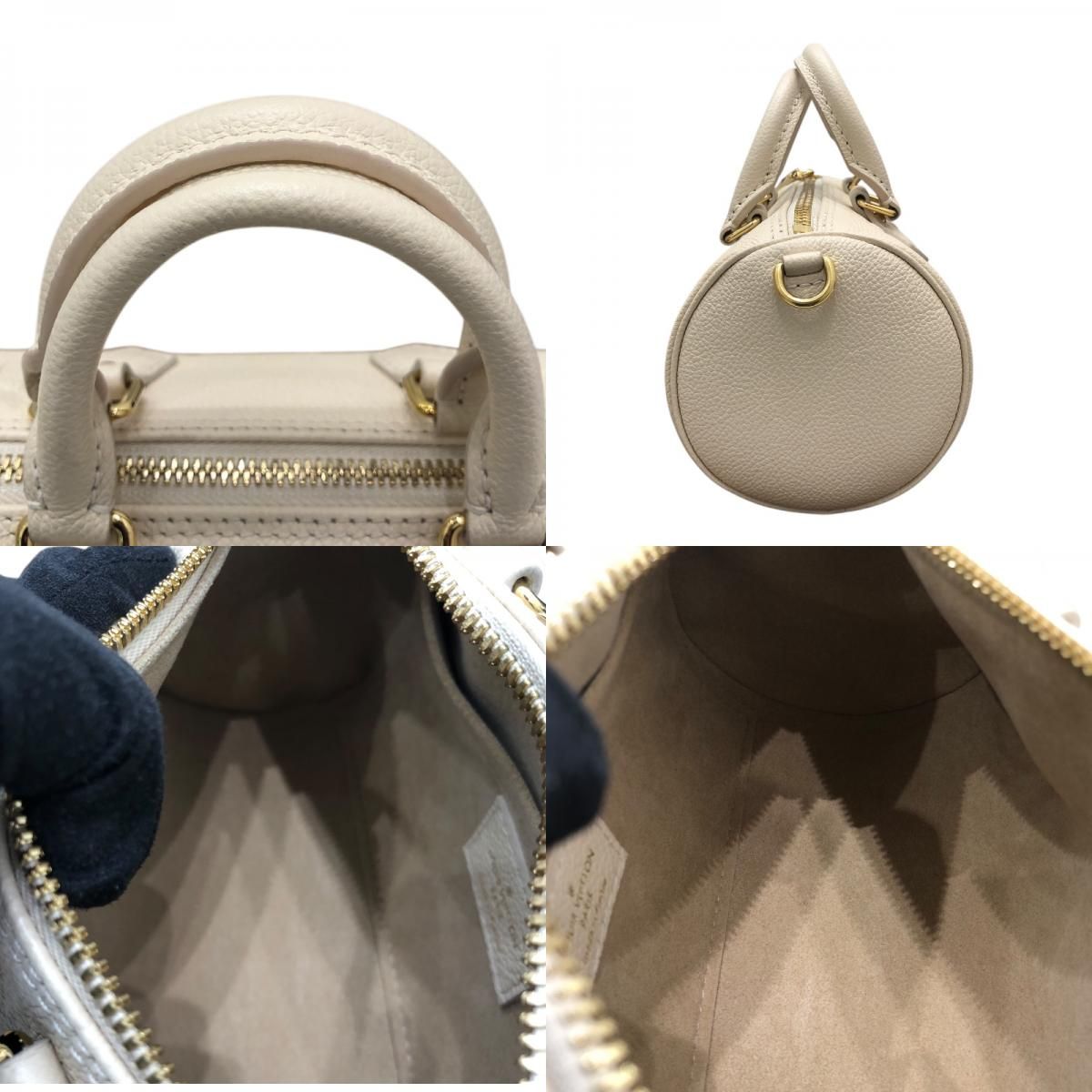 Louis Vuitton Papillon BB M45994 White Monogram Empreinte Leather Handbag