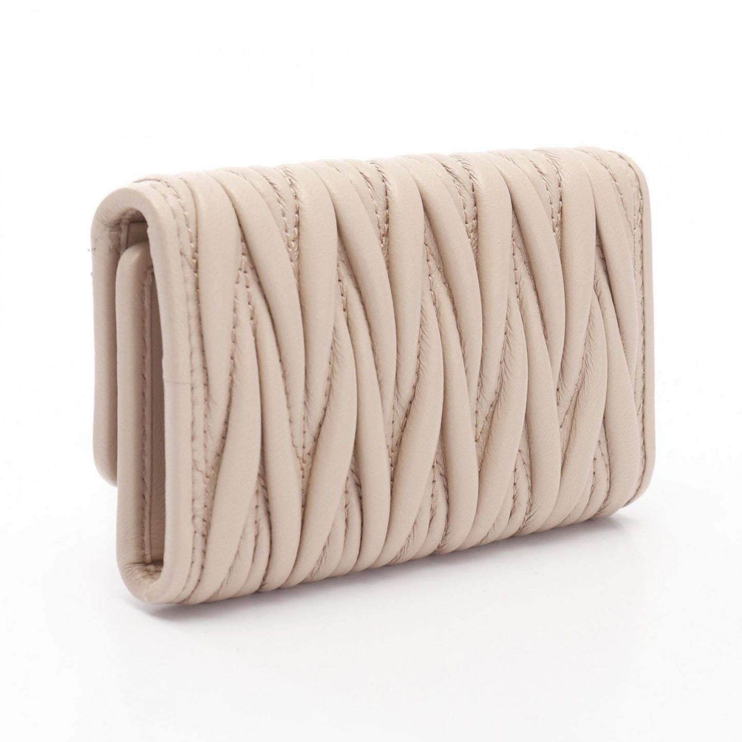 Miu Miu Matelassé Leather Key Case in Pink - Exquisite Craftsmanship