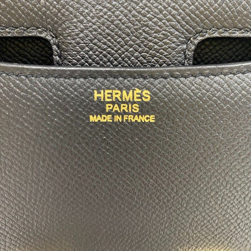 HERMES Constance 3 24 Black & Gold Shoulder Bag - Timeless Elegance