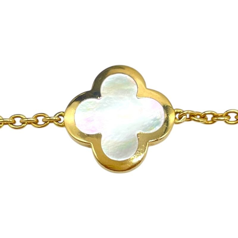 Van Cleef & Arpels Pure Alhambra 4P Motif MOP Bracelet 750YG