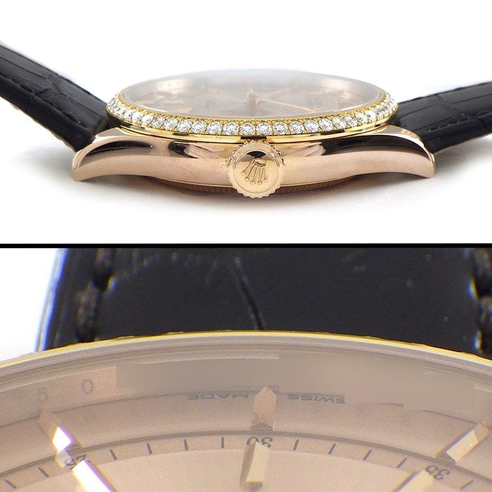 Rolex Cellini 50705RBR - Pink Gold with Diamond Bezel
