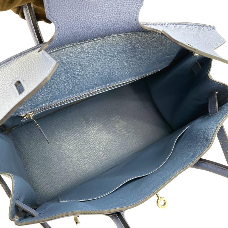 HERMES Birkin 30 C刻 Blue Brighton with Silver Hardware - Exquisite Craftsmanship