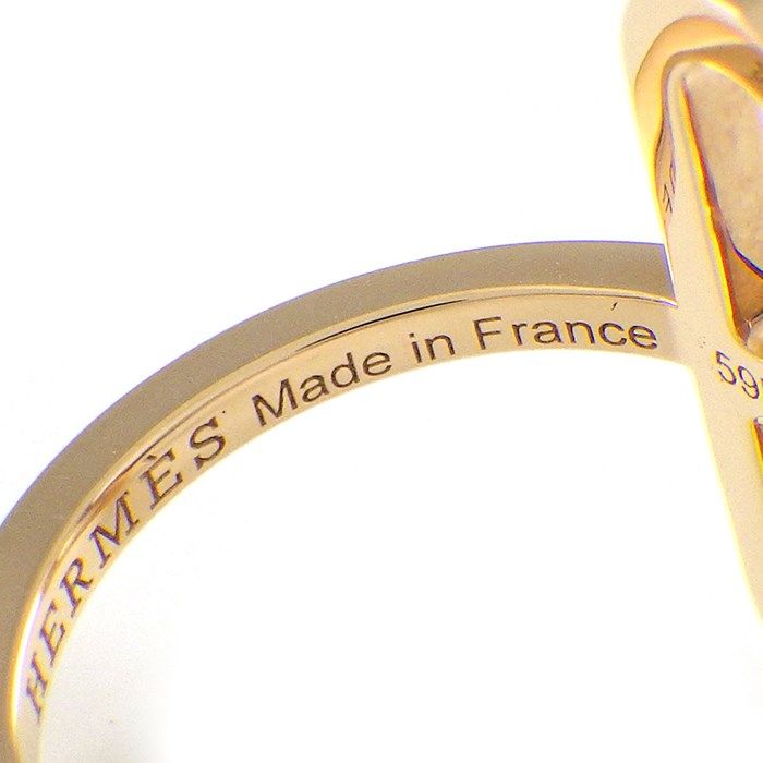 HERMES Ever Chaine d'Ancre Diamond Ring in K18 Pink Gold