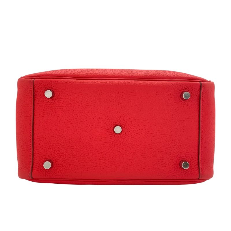 HERMES Lindy 26 Rouge Coo with Silver Hardware - Exquisite Craftsmanship