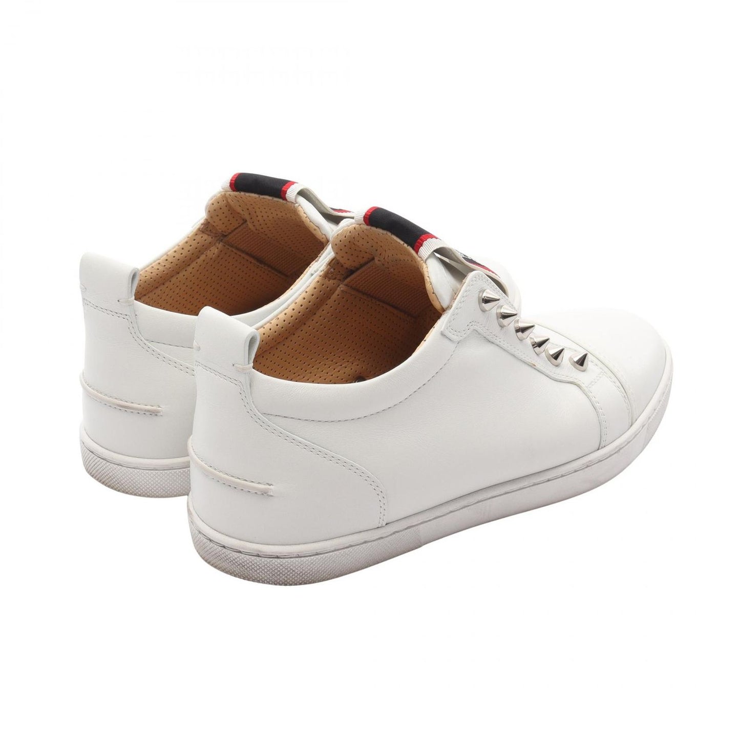 Christian Louboutin White Leather Slip-On Sneakers for Women