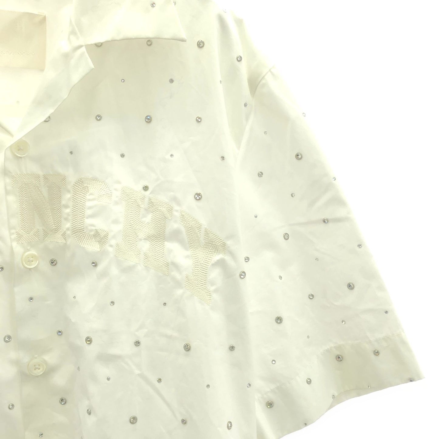 GIVENCHY White Cotton Short Sleeve Shirt - Timeless Elegance