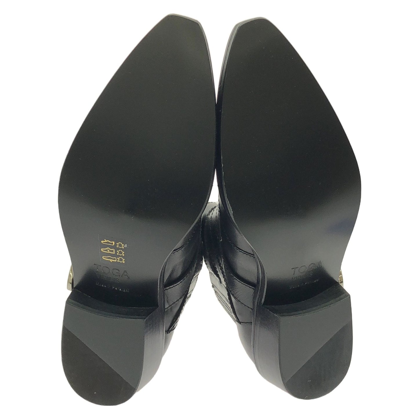 TOGA VIRILIS Unisex Black Leather Boots - Pristine Condition