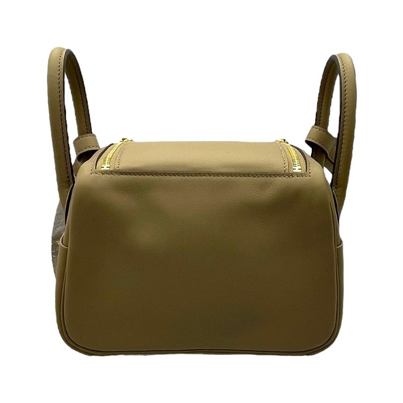 HERMES Mini Lindy Verso Beige Marfa & Grimiste Gold Hardware
