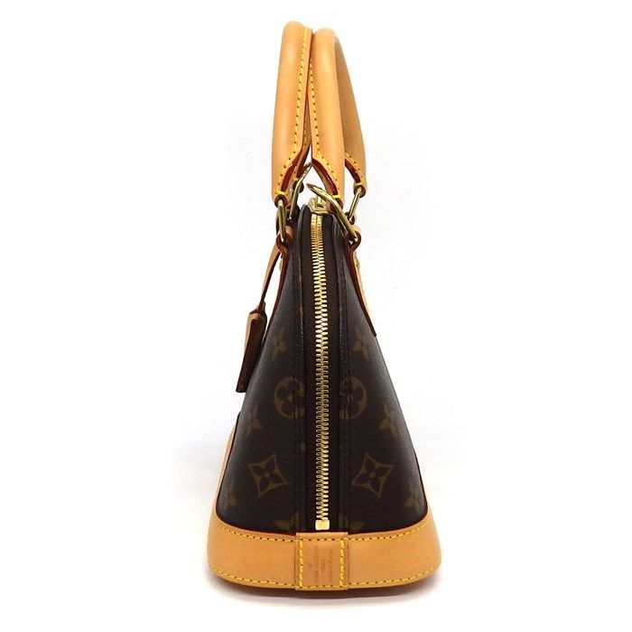 Louis Vuitton Alma BB Handbag - Monogram Canvas, Brown, Gold Hardware